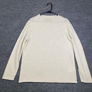 Alchemy Equipment Sweater Mens Large Beige 100% Merino Wool Long Sleeve Pullover